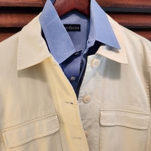 Talbots Stretch Cream Safari Jacket Women, Large